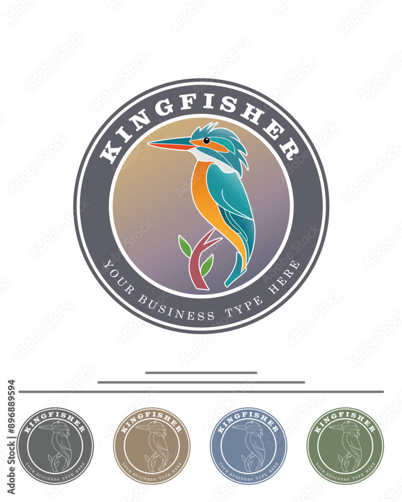 Vector illustration of Kingfisher business logo concept. Vector illustration of Kingfisher business logo concept.