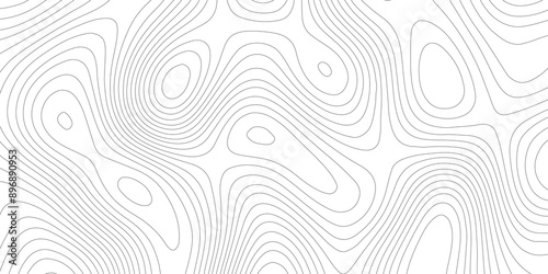 Abstract background wavy topographic line contour geography map. Seamless pattern and banner design. Modern and dynamic feel to topographic mapping vector illustration.