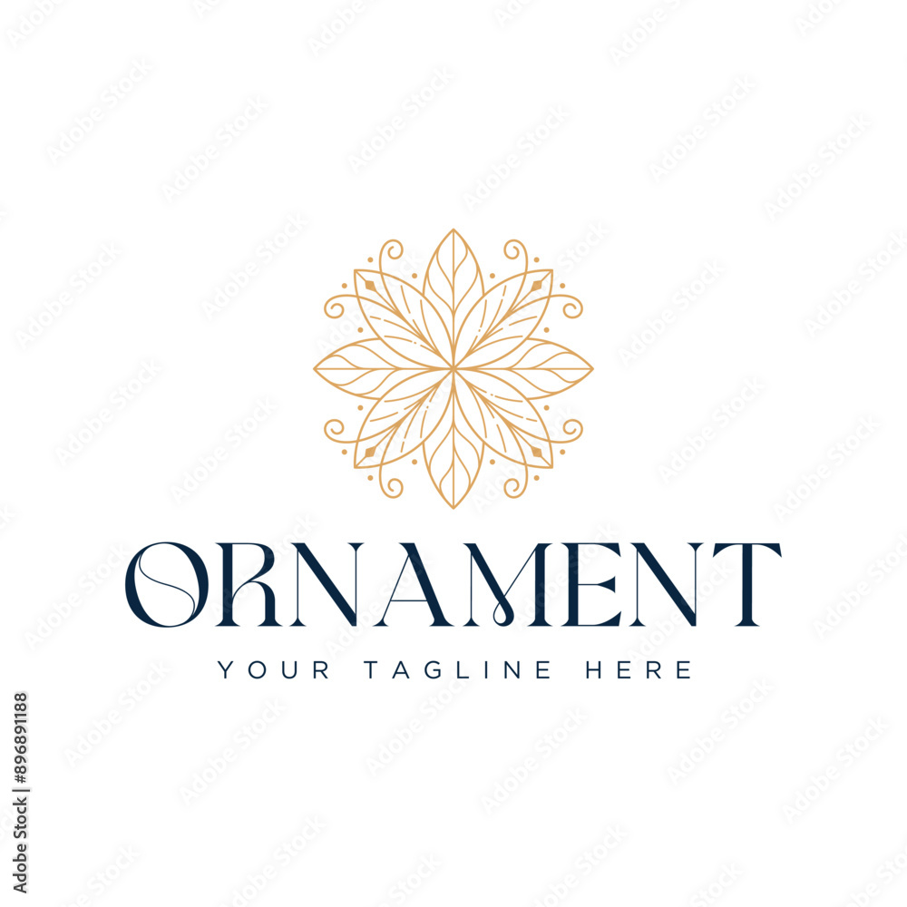 Abstract ornament tree leaf flower logo Abstract ornament tree leaf flower logo
