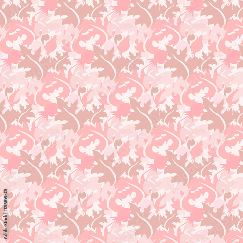 Creative concept of bright pink images of abstract tree leaves, texture in a minimalistic style. Templates of modern decoration for holidays, advertising, brand. Ornament, seamless pattern, texture