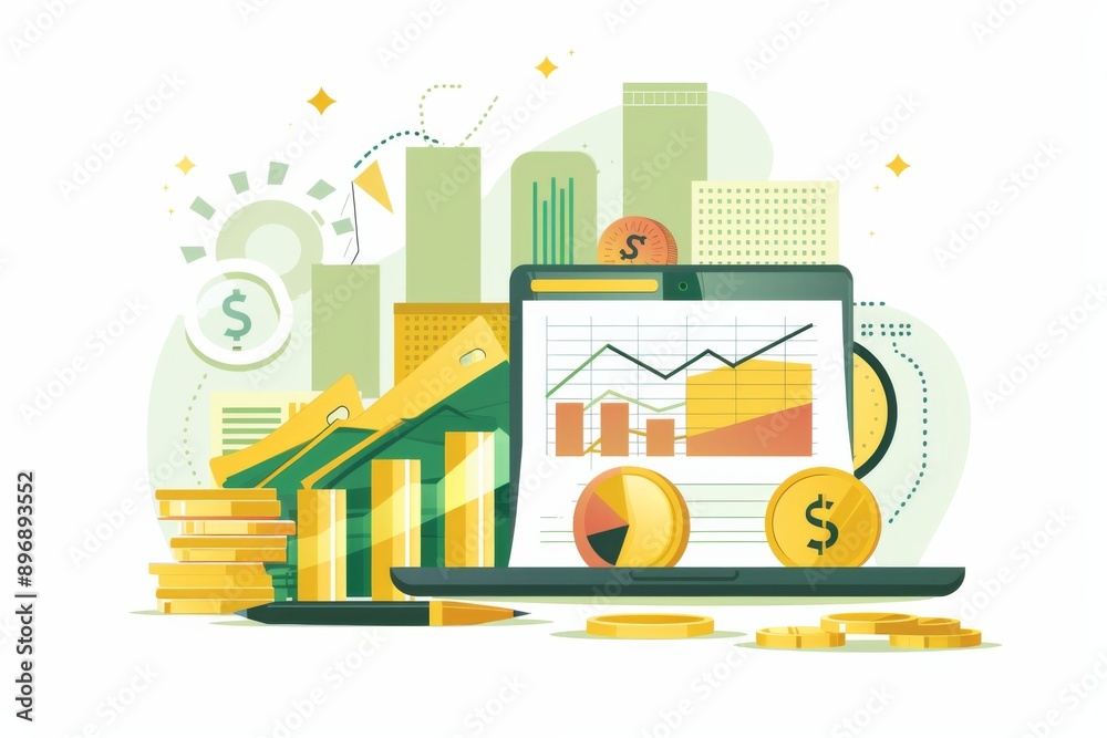 Conceptual Finance Illustration created with Generative AI Conceptual Finance Illustration created with Generative AI