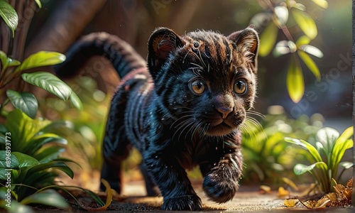 Baby Black Panther Cub