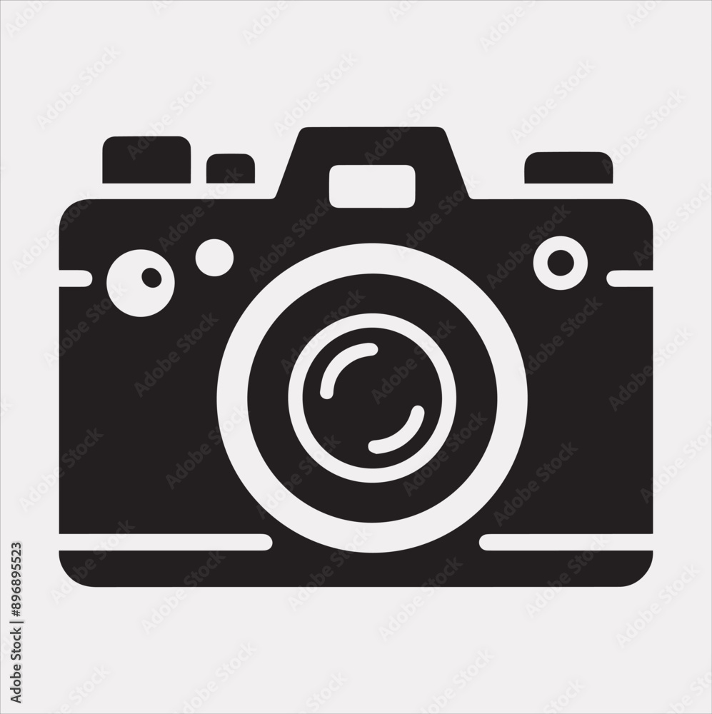 Camera silhouette vector on a white background Camera silhouette vector on a white background