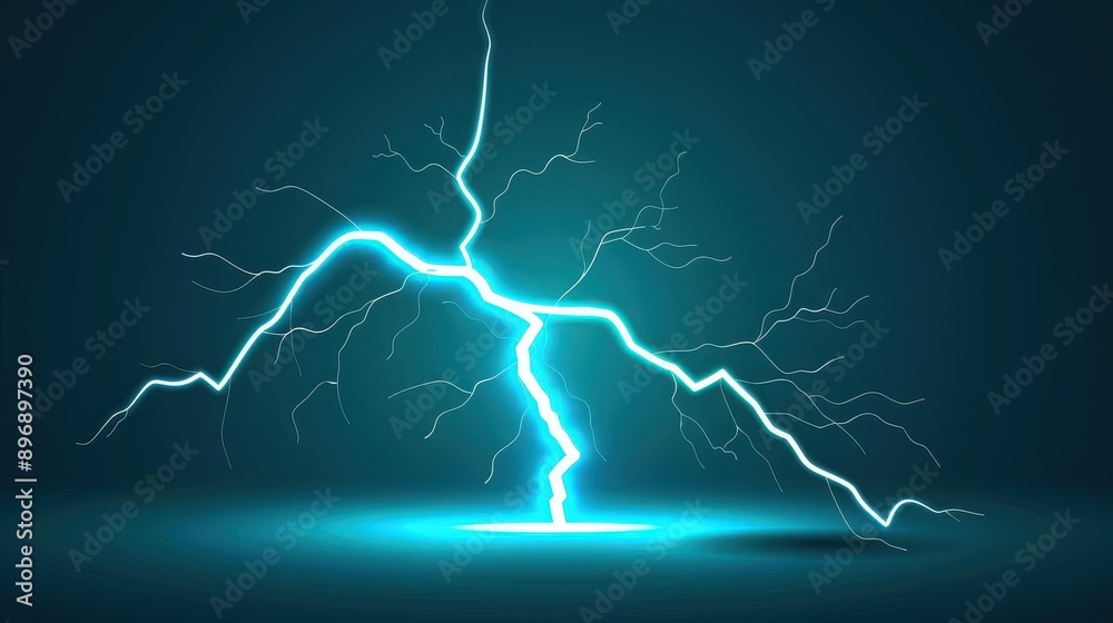 A striking lightning bolt illuminates the stormy sky, showcasing natures raw power in a dramatic electric display. A striking lightning bolt illuminates the stormy sky, showcasing natures raw power in a dramatic electric display.