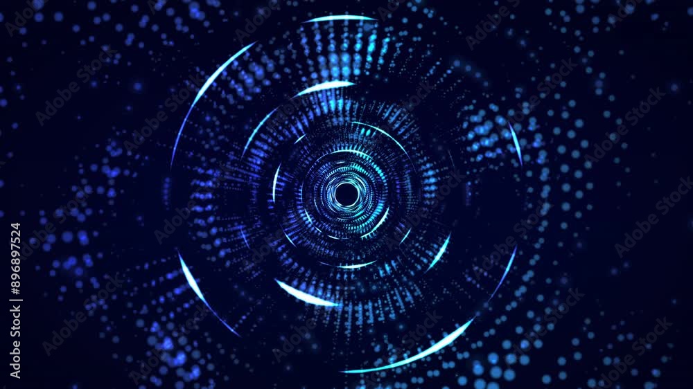 Blue digital tunnel animation in futuristic style looping technology. Dynamic swirling blue lights and data streams. Ideal for tech presentations, backgrounds, and visual effects. Blue digital tunnel animation in futuristic style looping technology. Dynamic swirling blue lights and data streams. Ideal for tech presentations, backgrounds, and visual effects.