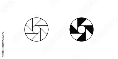 shutter set icon with white background vector stock illustration