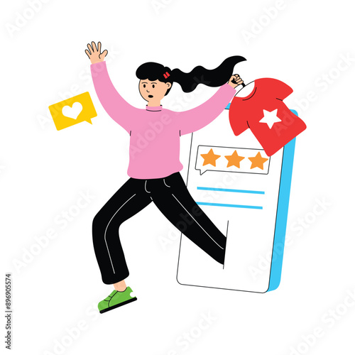 Premium quality vector illustration of sale review