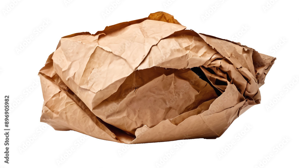worn wrinkled ripped old brown paper isolated on white background worn wrinkled ripped old brown paper isolated on white background