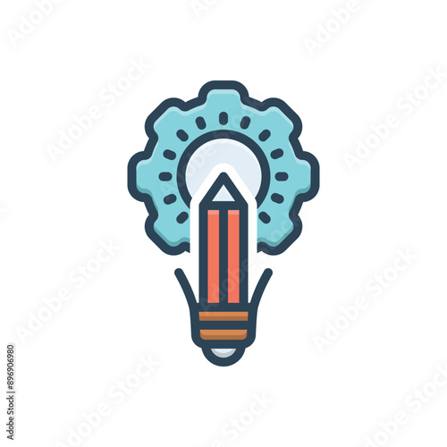 Color illustration icon for initiative