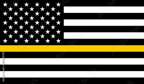 dispatcher flag. American dispatcher flag. Public Safety Telecommunicators or Security Guards  flag design. vector illustration.