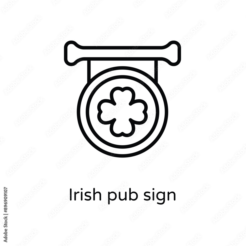 Irish pub sign vector icon Irish pub sign vector icon
