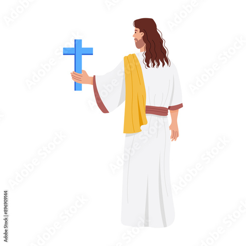 An illustration of christ cross in flat style 

