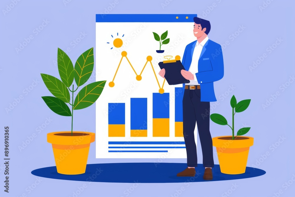 growth figures and analysis of stock trends, providing a contemporary and clear visual representation of investment performance and market movements. growth figures and analysis of stock trends, providing a contemporary and clear visual representation of investment performance and market movements.