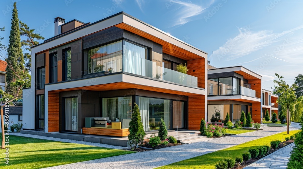 Vibrant Real Estate Market Trends: Agent Presenting Modern Properties to Clients in High-Resolution Photo Vibrant Real Estate Market Trends: Agent Presenting Modern Properties to Clients in High-Resolution Photo