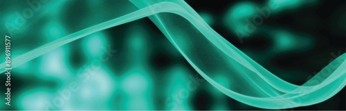 Flux effect waves. Dynamic motion glowing blurred lines. Panoramic vector illustration