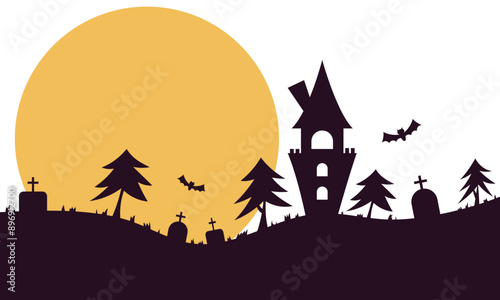 シンプルなハロウィンの背景イラスト