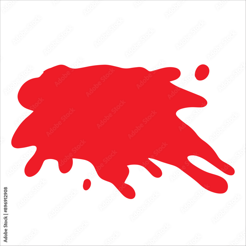 Paint red pigment spray splash stain illustration spots