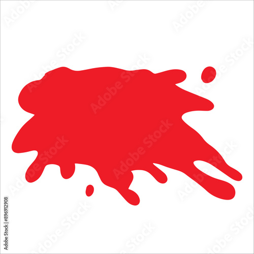 Paint red pigment spray splash stain illustration spots