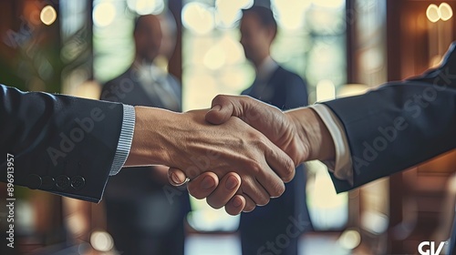 business team shaking hands in an office