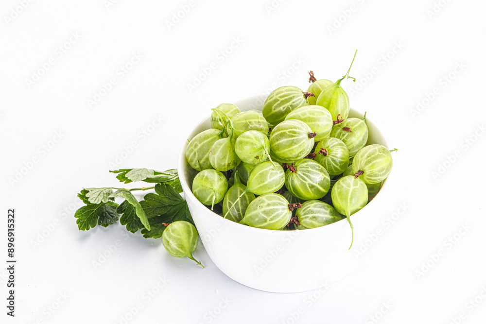 Sweet ripe gooseberries in the bowl Sweet ripe gooseberries in the bowl