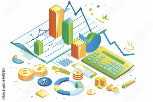 Conceptual Finance Illustration created with Generative AI