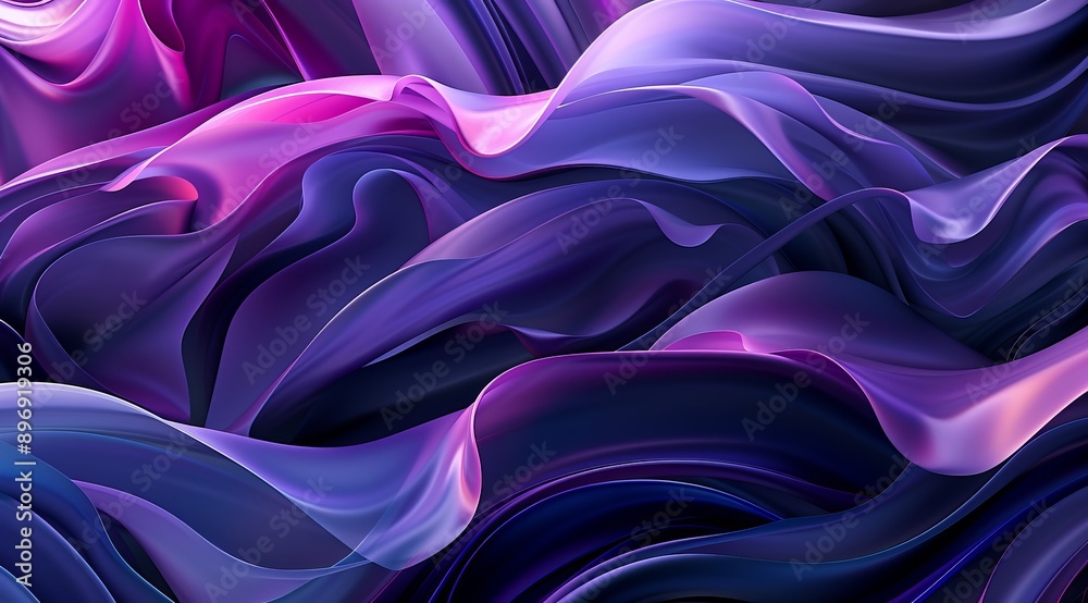 Obraz premium Abstract Purple Fabric Waves