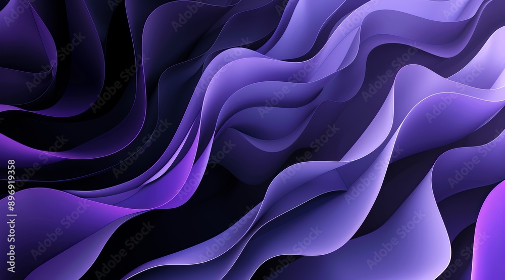 Obraz premium Abstract Purple Wave Pattern