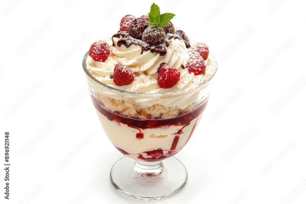 Delicious Layered Dessert with Raspberries and Chocolate Delicious Layered Dessert with Raspberries and Chocolate
