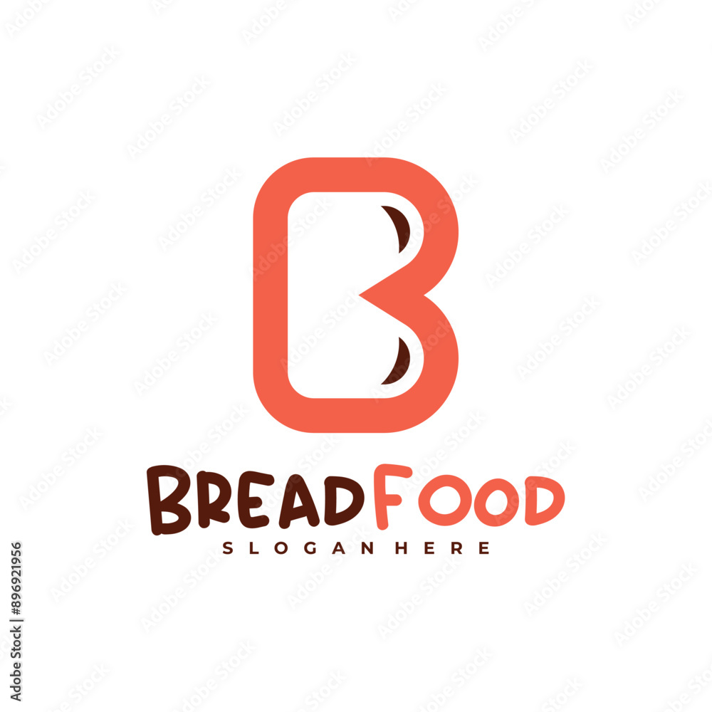 Bread with B logo vector template, Creative Bread fast logo design concepts Bread with B logo vector template, Creative Bread fast logo design concepts