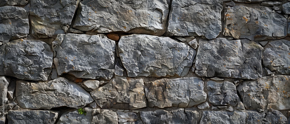Panoramic close-up, high detail scan of aged stone texture, Generative AI Panoramic close-up, high detail scan of aged stone texture, Generative AI