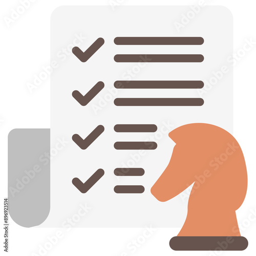 Strategy Planning multi color icon, use for modern concept, UI or UX kit, web and app development