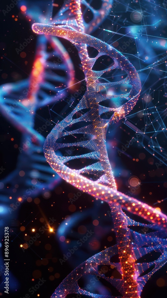 Vibrant DNA Double Helix Structure Vibrant DNA Double Helix Structure