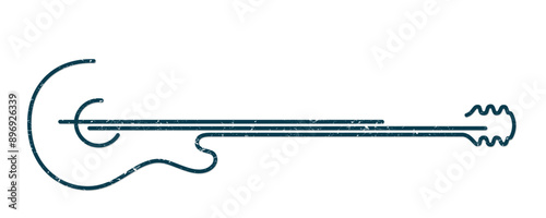 The symbol of a stylized classical guitar.
