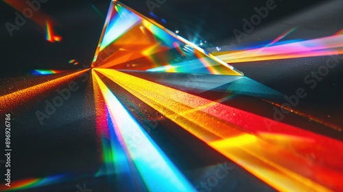 Colorful Light Spectrum from a Glass Prism