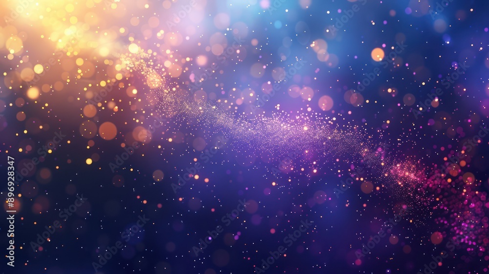 Vibrant Abstract Cosmic Background with Bokeh Lights Vibrant Abstract Cosmic Background with Bokeh Lights