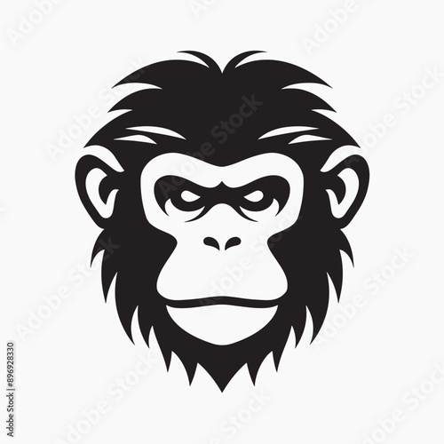 Stylized monkey face logo