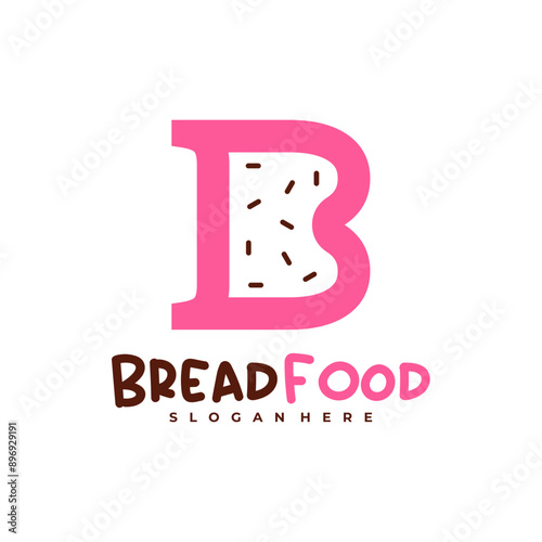 Bread with B logo vector template, Creative Bread fast logo design concepts
