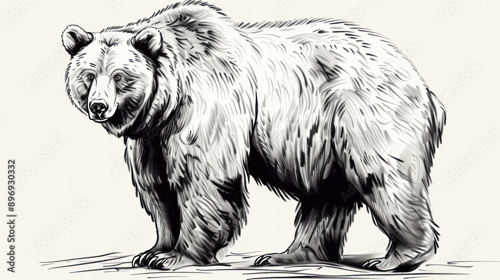 Obraz premium Illustration of a Majestic Bear