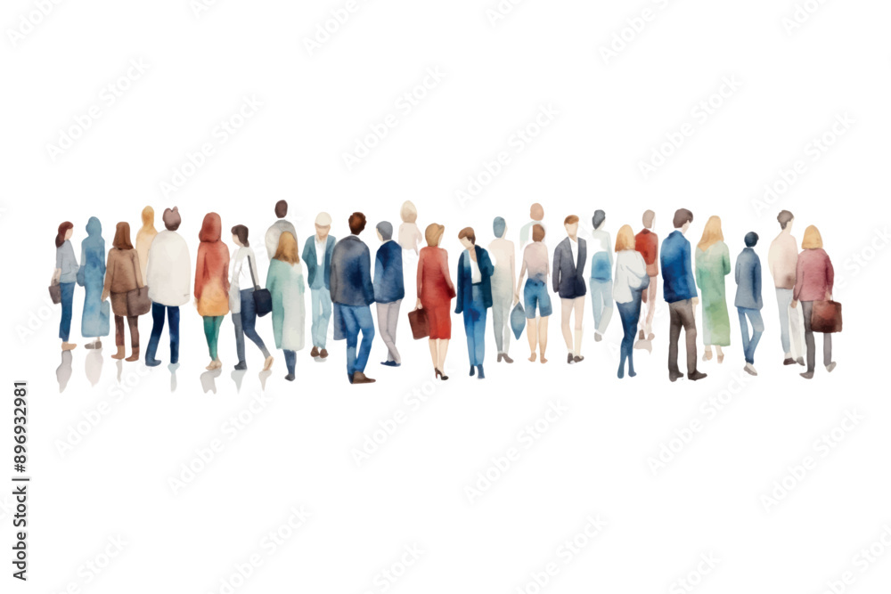 Watercolor diverse business professionals group Watercolor diverse business professionals group