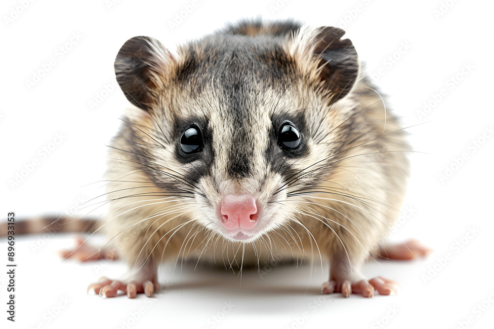 Adorable possum peering over a white board, looking inquisitive. Adorable possum peering over a white board, looking inquisitive.
