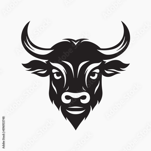 Bold bull head illustration