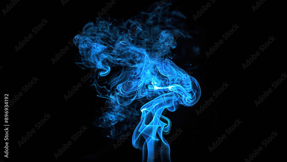 Abstract Blue Smoke on Black Background. High-Definition Realistic Wallpaper with Ethereal and Mystical Atmosphere. Perfect for Modern and Futuristic Design Concepts. Abstract Blue Smoke on Black Background. High-Definition Realistic Wallpaper with Ethereal and Mystical Atmosphere. Perfect for Modern and Futuristic Design Concepts.