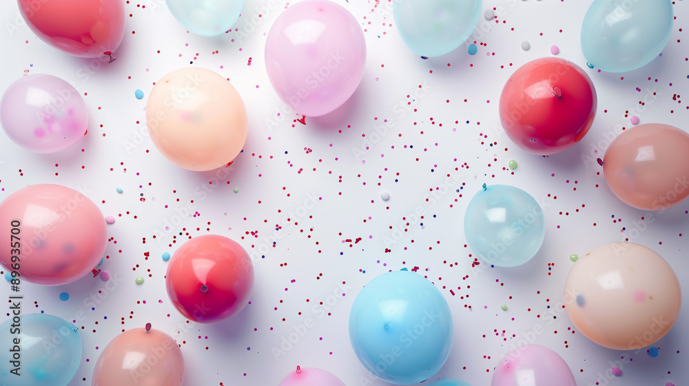 easter eggs on blue background
