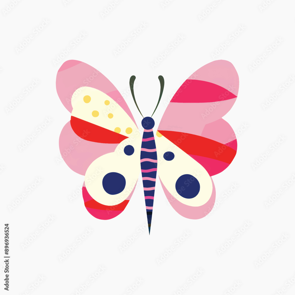 Fototapeta premium Colorful abstract butterfly illustration