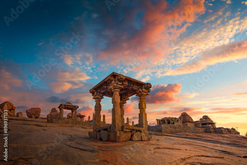 ruins of the temple in the archaeological site