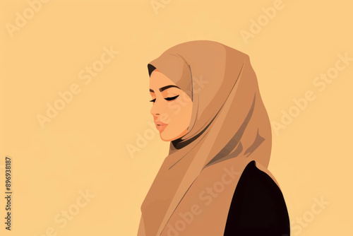 Elegant woman wearing hijab