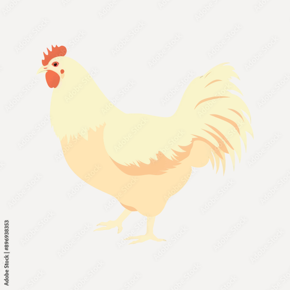Colorful rooster farm animal illustration Colorful rooster farm animal illustration