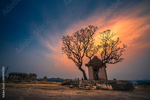 sunset in the countryside