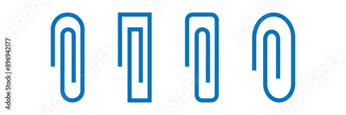 Paper clip icon. Minimal Paper Clip Icon Illustration Design.