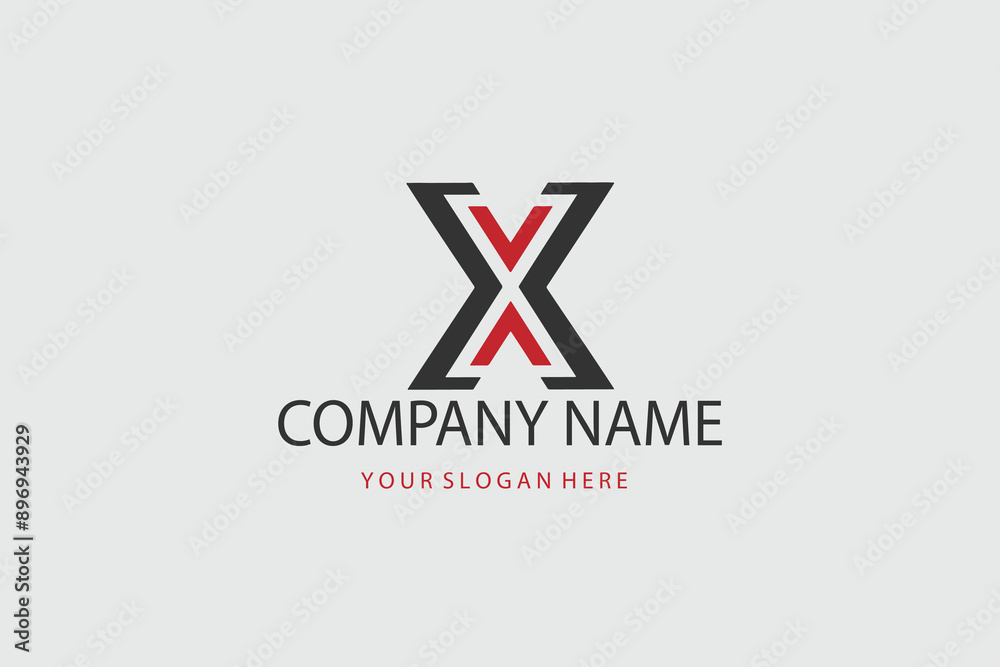 Fototapeta premium Letter X Abstract Representation Geometric Gradient Brand Template